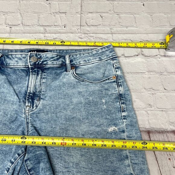 GAP Women 5" Short Cut Off Jean Shorts Size 14 Blue Denim M253 -10 - Picture 3 of 16